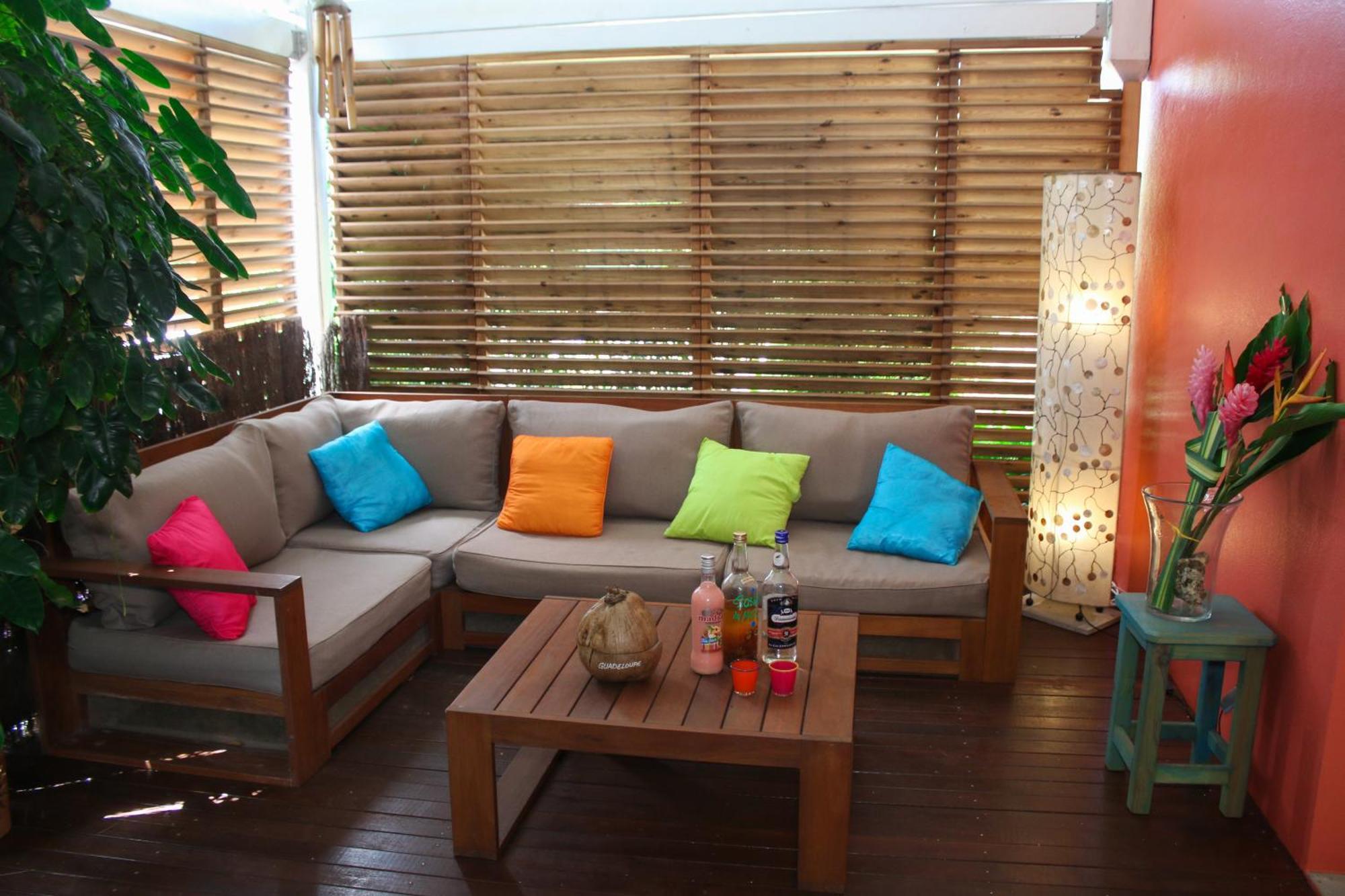 Bungalow La Papaye Bleue Residence Acces Piscine & Plage Сен-Франсуа Экстерьер фото